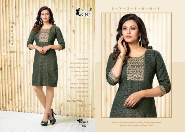 Kinti Pearl 8 Designer Cotton Embroidery Kurti